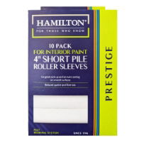 HAMILTON PRESTIGE 4" SHORT PILE MINI ROLLER SLEEVES PK 10